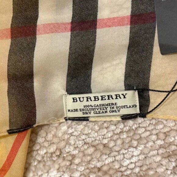 Burberry Beige and Black Checkered Scarf - Picture 5 of 5